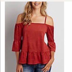 Maurice’s Cold Shoulder Faux Suede Top